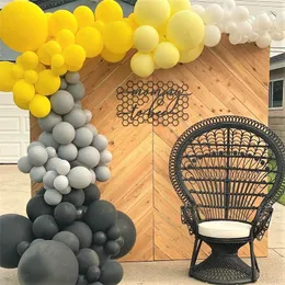 Decorazione per feste Balloon Giallo Arch Garland Kit Mommy to Bee Decorazioni da fondo api Balloon grigio in latex Genere rivelare arredamento