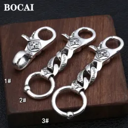 Jóias BOCAI S925 Pingentes de prata esterlina 2022 NOVA moda Vajra Pestle Siz Syllable Mantra Correntes Pure Argentum Segurança Amuleta para Homens