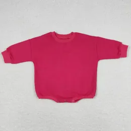 Kläder sätter stil rostiga rosa bomullsflicka kläder tryck romer små flickor född baby