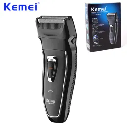 Clippers KEMEI 2 Cabeças Recarregável barbeador elétrico Reciplário Máquina de barbear eletrônico ROTAR TRIMER CARE CUIDADO RAZOR KM8013