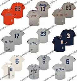 빈티지 야구 디트로이트 후퇴 야구 13 PARRISH 6 KALINE JERSEY 2024 NEW