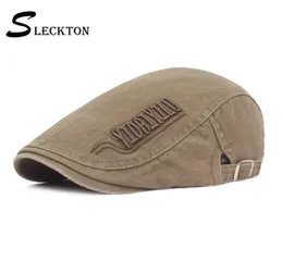 Cappelli da berretto in cotone Sleckton Fashion per uomini Cappelli casuali di giornali estate Visorte traspirabili retrò unisex France Cap piatto Cabbie Hat5545492