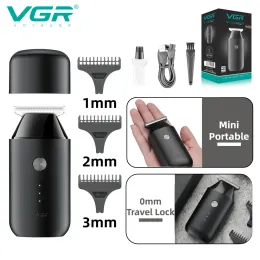 Trimmer VGR Hair Clipper Mini Hair Trimmer TBlade Hair Clipper Household Beard Trimmer Wireless Portable 0mm Cutting Machine V932