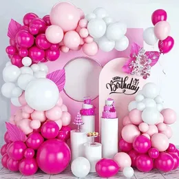 97pcs розовый белый шарический сет на день рождения свадебный детский душ помолвка Diy Decorting Party 240418