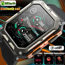 Kontroll Smart Watch C20 Pro 1,83 tum män Musik BT Ring utomhussport Fitness Tracker Heart Rast Blodtryck Smartur