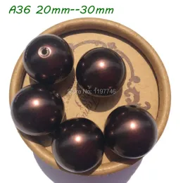 Bileşenler İnci Boncuklar Yuvarlak Boncuklar Kahverengi Akrilik Bubblegum Boncuklar A36 6mm ila 30mm tıknaz boncuklar yapmak için DIY mücevherler için Boncuklar