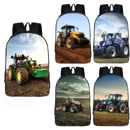 Bags 3D Farm Tractor Print Backpack for Teenage Boys Girls Children School Bags Women Men Laptop Backpack for Travel Book Bag 16 Inch