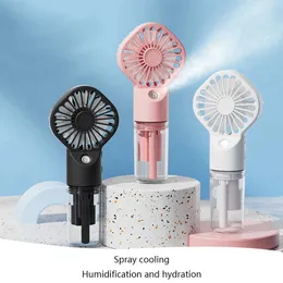Andra apparater Portable Mini Air Conditioner USB laddning Portabla luftfuktare Atomizer Cooling Spray Firidifier Fan Lämplig för hem/kontor/sovsal J240423