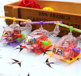 Ny rolig mini Winding Transparent Small Aircraft Spring Toys Classics Outdoor Clockwork Aircraft Wind Up Toys Gift3939086