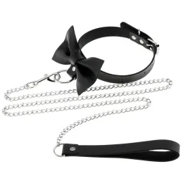 Halsketten Decopunk 2022 Neue sexy Punk -Halshalskragen Leder Bondage Bowknot Leine Goth Schmuck Frauen Gothische Halskette Harajuku Belt Mode