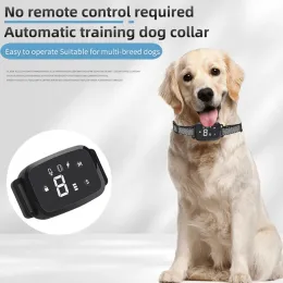 Collars Smart Automatic Anti Barking Dog Collar LCD Digital Display Waterproof Bark Stopper Dog Trainer Rechargeable Collar For Per