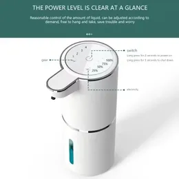 Portable Soap Dispenser Electric Automatic Touchless Foaming Soap Dispenser 4 Nivå Justerbar 380 ml USB -uppladdningsbar