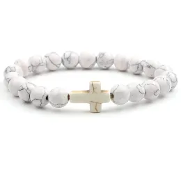 Strands VILLWICE FATTO FATTO BRACCHETTO CROTTO NATURALE MARITO A mano Braccialetti elastici in rilievo UOMINO DONNE DONNE CHRISTICHE DEGNI DI GIOVELLI CRISTIANI 13 COLORI