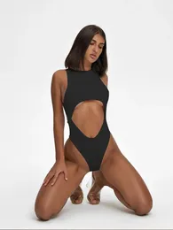 Mode Bodysuit hohl aus y2k mujer Körper sexy bodys zurück für Frauen Slim Libertine Outfit Emo 240423