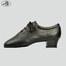 Tanzschuhe Bd Männer Latin 424 Split Außensohle weiche Leder professionelle Dancesport Schuh elastische Fersen Ballsaal Tanzen