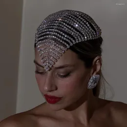 Клипсы для волос ночной клуб многоярово -хэттон нагорной костюм аксессуары для выпускного вечера Boho Hat Bling Crystal головка