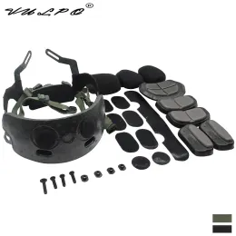 Hjälmar Vulpo ACH Occdial Liner Kit Justerbar full set hjälm Innerupphängningssystemrem för Airsoft Hunting Mich Fast Helmet