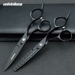 Tesouras unidades univinlions 6 "Janpan aço de aço cortes de cabelo profissional barbos barbeiros rabisões de tesoura barbeiros kit de tesoura de tesoura de cabeleireiro