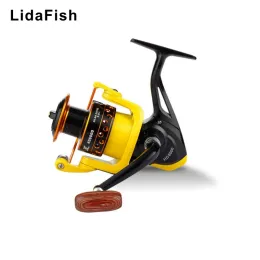 Tillbehör Lidafish Brand Yellow HD10007000 Series Metal Bearing Twocolor Full Metal Wire Cup Spinning Wheel Fishing Reel Carp Fishing