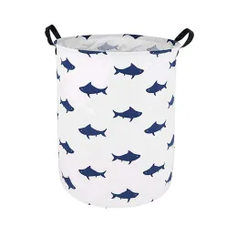 Baskets New shark foldable Waterproof Laundry Hamper Clothes Storage Baskets Home decoration storage barrel kids toy organizer Bucket