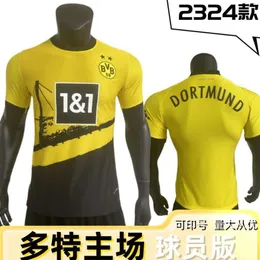 Jerseys de futebol Men's Tracksuits 23/24 Dortmund Home Jersey Player Edition Football Match pode ser impresso com