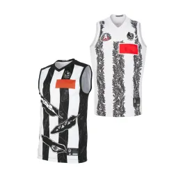 Rugby 2022 Collingwood Magpies Mens Anzac Guernsey Rugby Jersey S2XL