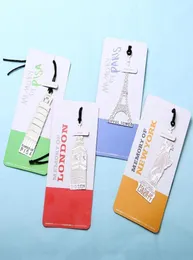 Bookmark Panda Bookmark 1PC London Eiffel Tower Statue of Liberty Book Markers marcadores de metal para livros de papelaria Office Bbyzqr8135022