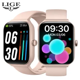 Controle Lige com Alexa Voice Assista Smartwatch Men Men Outdoor Sports Relógios Bluetooth Call Smart Watch Women Women Bracelet New