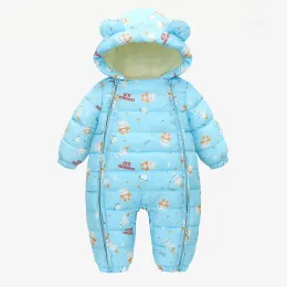 Coats 2022 macacão de inverno para crianças roupas grossas para roupas recém -nascidas Roupas de meninas Rompers de bebê Meninos Snowsuit Parkas