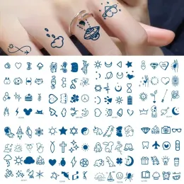 Tattoos Finger Cochlear Herbal Fruit Juice Tattoo Sticker Waterproof Men Women Lasting Small Love Planet Semi Permanent Temporary Tattoo