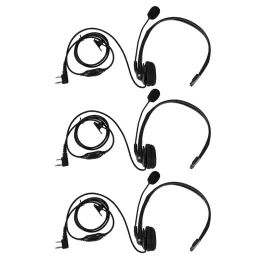 Stands 3X 2 PIN PTT Mic Headphone Headset For KENWOOD RETEVIS BAOFENG UV5R 5R/888S