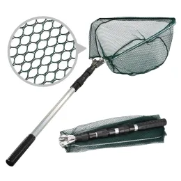 Accessories 130cm Aluminum Alloy Fishing Net Telescoping Foldable Landing Net Retractable Pole for Carp Fishing Tackle Catching Releasing