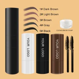 Bottles Wholesale Perfect Eyebrow Stamp Shaping Private Label 3d Eyebrow Stencils Waterproof Long Stick Shape Stamp Brow Makeup Kit