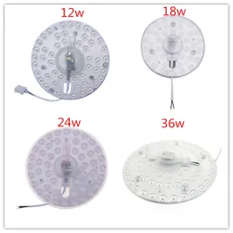 12W 18W 24W 36W SMD 2835 LED Module Ceiling Light Circular Magnetic Lamp AC85-265V Round Ring Panel Board with Magnet LL
