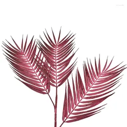 Kwiaty dekoracyjne sztuczna roślina 3 widelca areca palm liść północna Europa chryzalidocarpus liście symulacji ślubnej kwiat