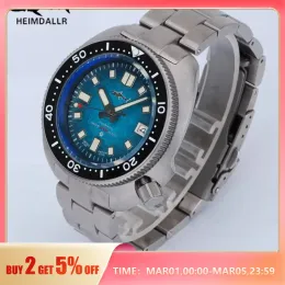 Uhren Heimdallr Turtle Diver Watch Mens Titanium Hülle Sapphire 200 m wasserdicht