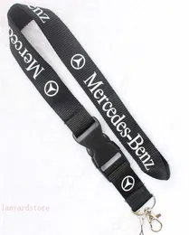 전체 50 개 PCS 인기 자동차 브랜드 Benz BBA Lanyard Industries 탈착식 키 체인 배지 펜던트 파티 선물 선물 Moble Phone Lanyard7721016