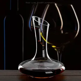 Decanter de vinho personalizado Crystal Base Base de vidro de vidro Ultra Elegant Design Easy Pout Slited Spout por 1100ml 37oz 240419