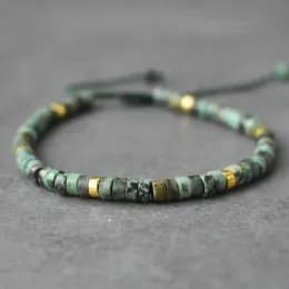 Fios ajustáveis de 4 mm de braceletes de pulseira de braceletes de miçangas de pedra de pedra natural