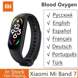 リストバンドのオリジナルXiaomi Mi Band 7 1.62 "Amoled Smart Bracelet Blood Oxygen Fitness Traker Miband 7 Bluetooth 5atm防水スポーツバンド