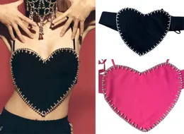 Yaz seksi patchwork elmas yelek kadınlar için v boyun kolsuz siyah tank üstleri kadın yaz moda kıyafetleri 240421