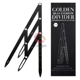 Bladkvalitet Rostfritt stål Golden Ratio Calipers Microblading Permanent Makeup Eyebrow Measure Tool Mean Golden Eyebrow Divider