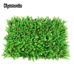 16x24 Artificial Grass Wall Panel Eucalyptus Hedge Mat Floral Fence Screen Greenery Turf Outdoor Indoor Decor Faux Plants KW13 240409