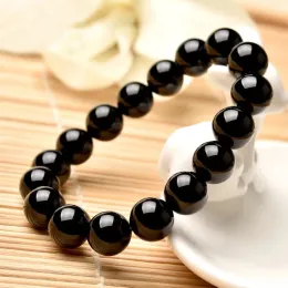 Strands Obsidian Obsidian Bracciale perline La gemma promuove la circolazione del sangue del sonno uomini sani coppie da donna bracciali accessori per gioielli