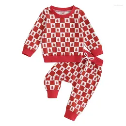 Kleidung Sets Thanksgiving Baby Girl Boy Outfit Langarm Truthahn Sweatshirt Kausalhose Set Kleinkind Herbst Winterkleidung