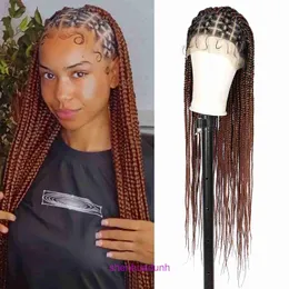 Wig full lace hand hook synthetic braid Box Braided Wigs