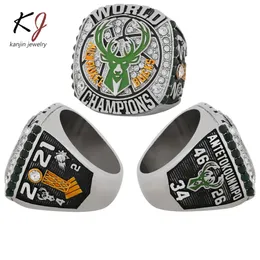 Fans039Collection 2021 s The Bucks Wolrd Champions Team Basketball Championship Ring Sport souvenir Fan Promotion Gift wholesal8648333