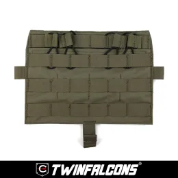 Bags TWM081 Delustering TwinFalcons Tactical Detachable Flap QUAD SMG Mag Flat Panel for Plate Carrier Tactical Vest