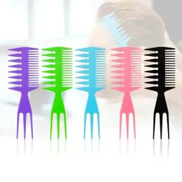 new 2024 Professional Double Side Tooth Combs Fish Bone Shape Hair Brush Barber Hair Dyeing Cutting Coloring Brush Man Hairstyling Toolfor