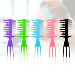 NEU 2024 Professionelle Doppelseite Zahnkämme Fischknochen Form Haarbürste Friseur Haarfärbem Schneiden Malvorlagen Mann Friseur Toolfor